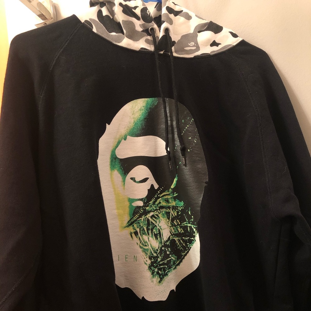 Bape X Alien Pullover Glow in The Dark Hoodie